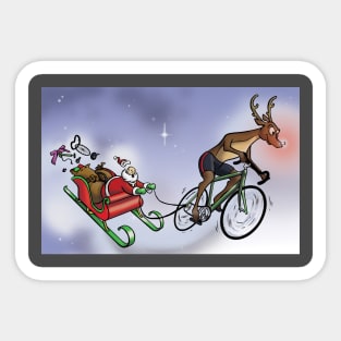 Rudolph's Midnight Ride Sticker